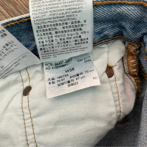 Levi’s blue high waist denim shorts size 28 - Picture 5 of 10